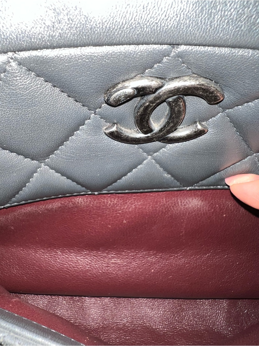 Chanel Trendy Bowling Leather Top-Handle Shoulder Bag - Picture 14 of 16